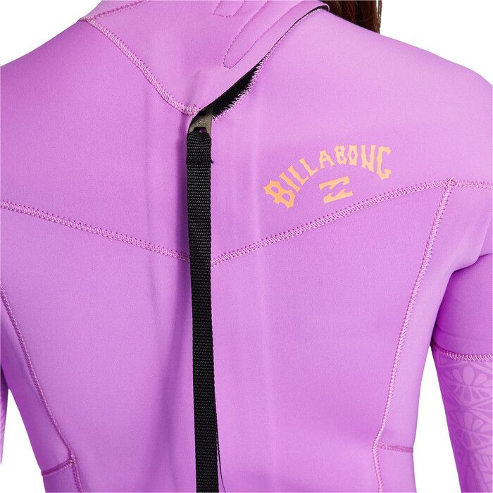2024 Billabong Womens Synergy 4/3mm Back Zip Wetsuit ABJW100133 - Bright Orchid